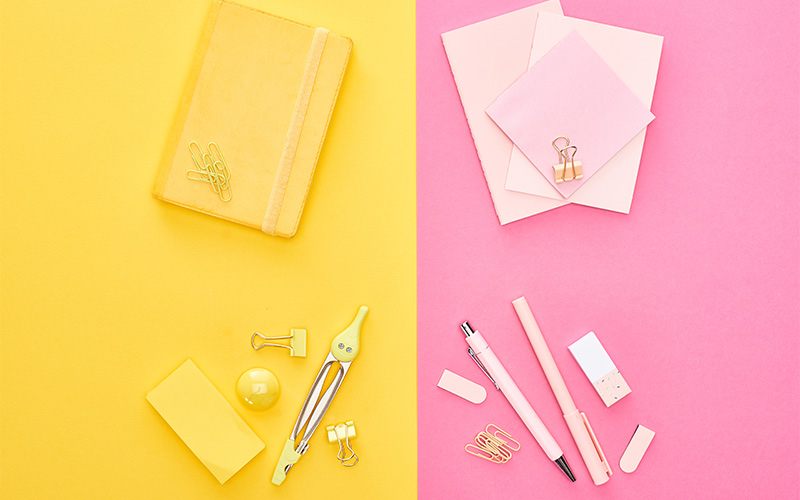 A small image of a flat lay of stationery