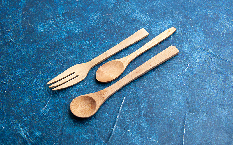 A small image of a handmade wooden cutlery