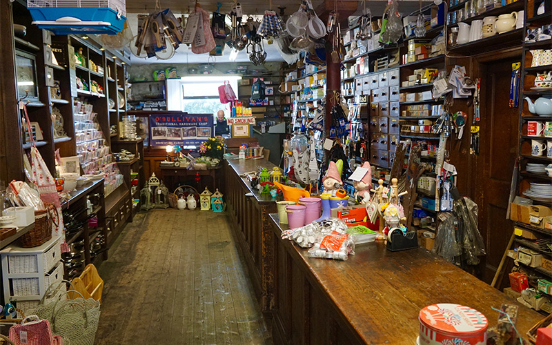 Cluttered arts and crafts store