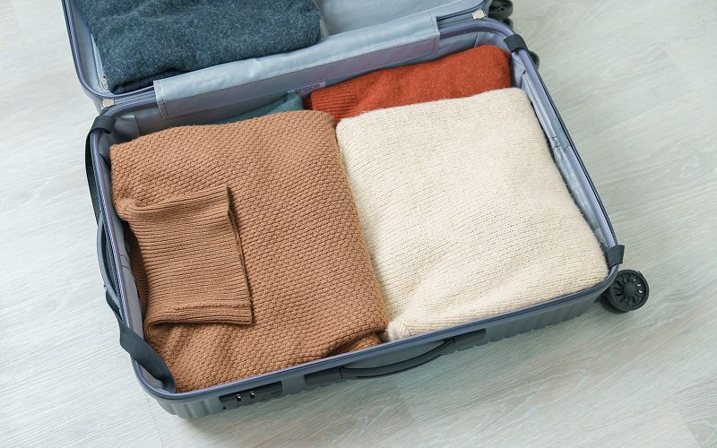 An image of a packed suitcase