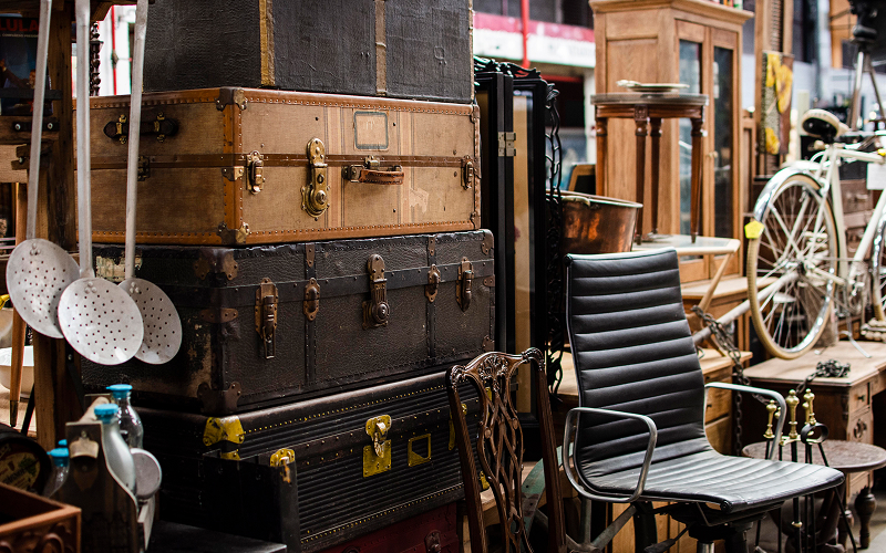 Image of a thrifted chest or trunk